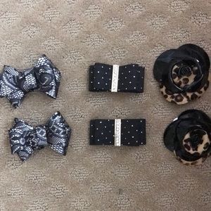 Bow & Flower Shoe Clips Set of 3